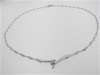 Necklace Artigianale Woman in White Gold Diamante 0.10 Ct 25061002
